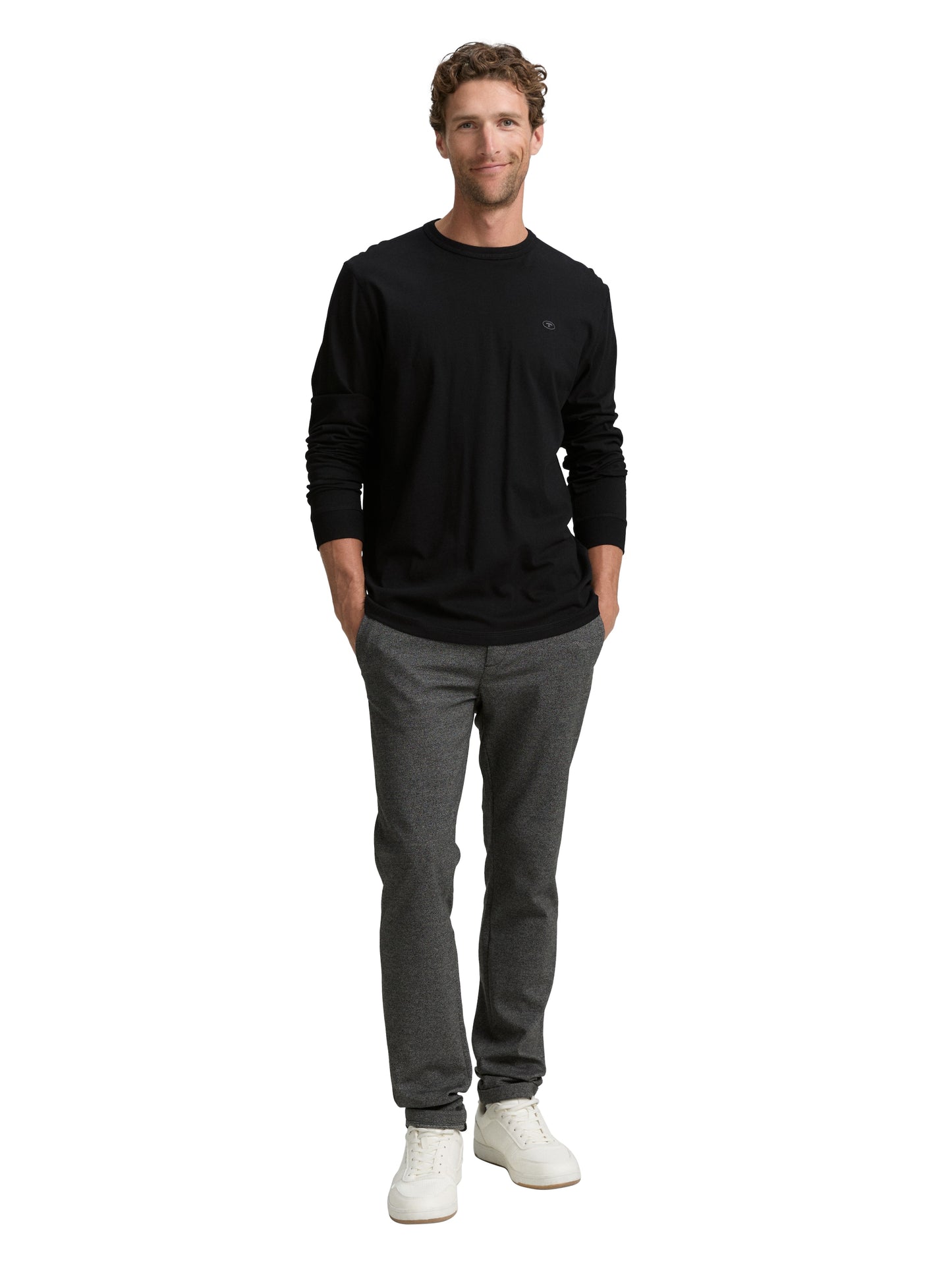 Basic Langarmshirt aus Baumwolle