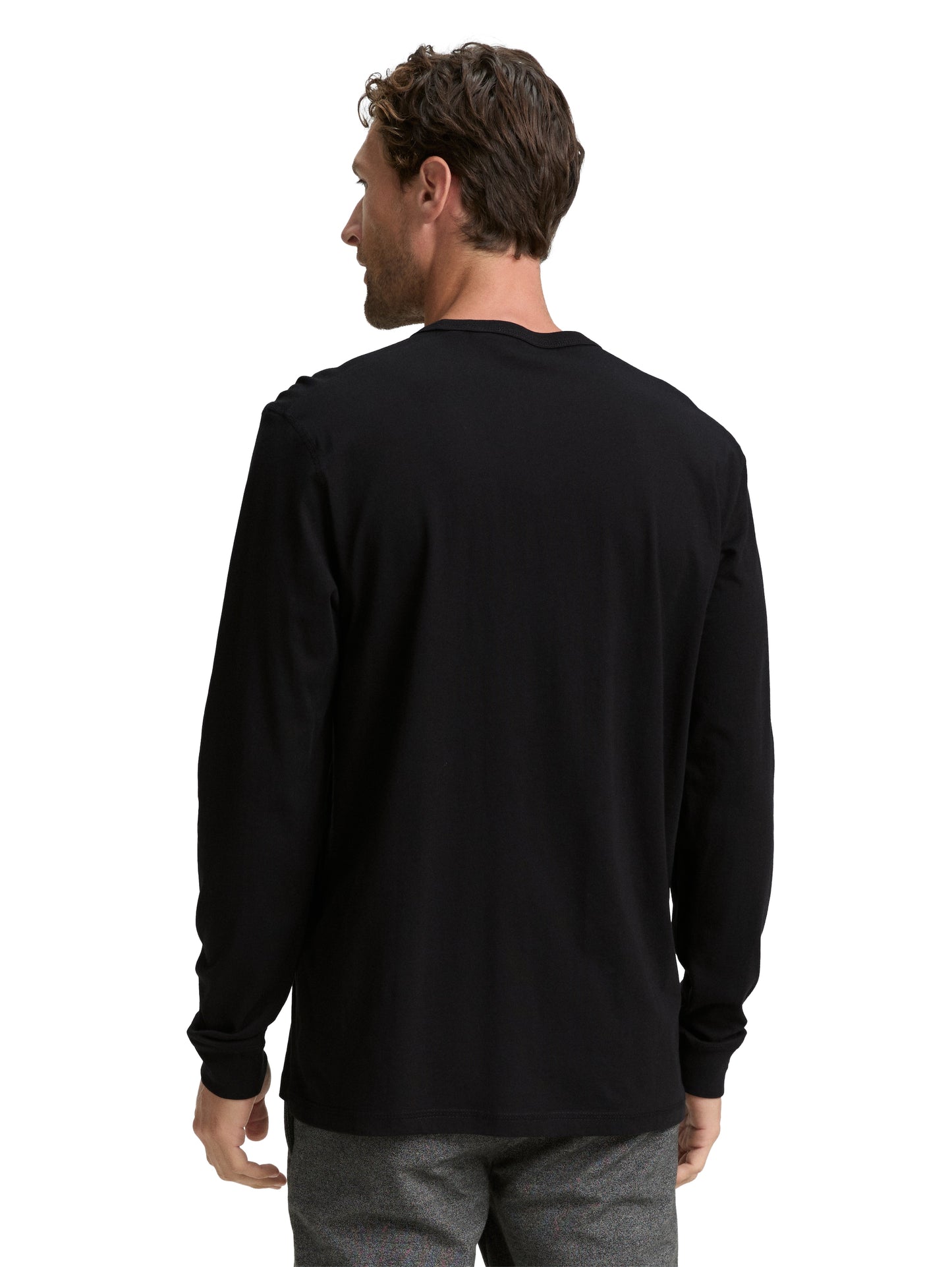 Basic Langarmshirt aus Baumwolle