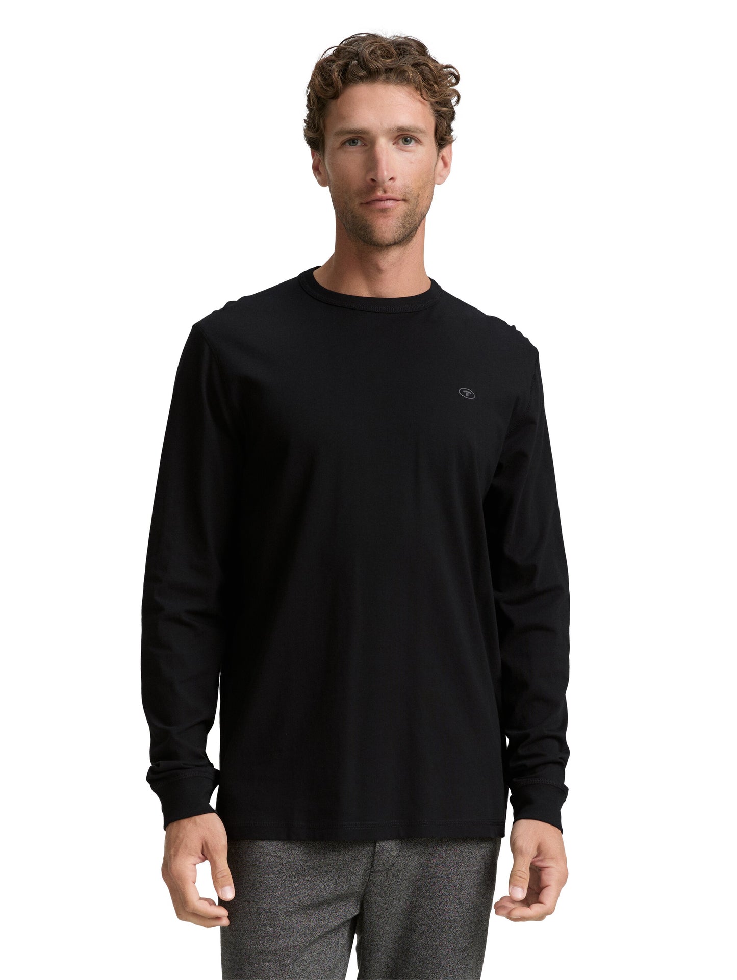 Basic Langarmshirt aus Baumwolle