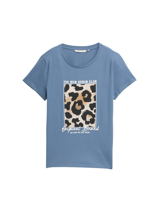 T-Shirt mit Leo-Print