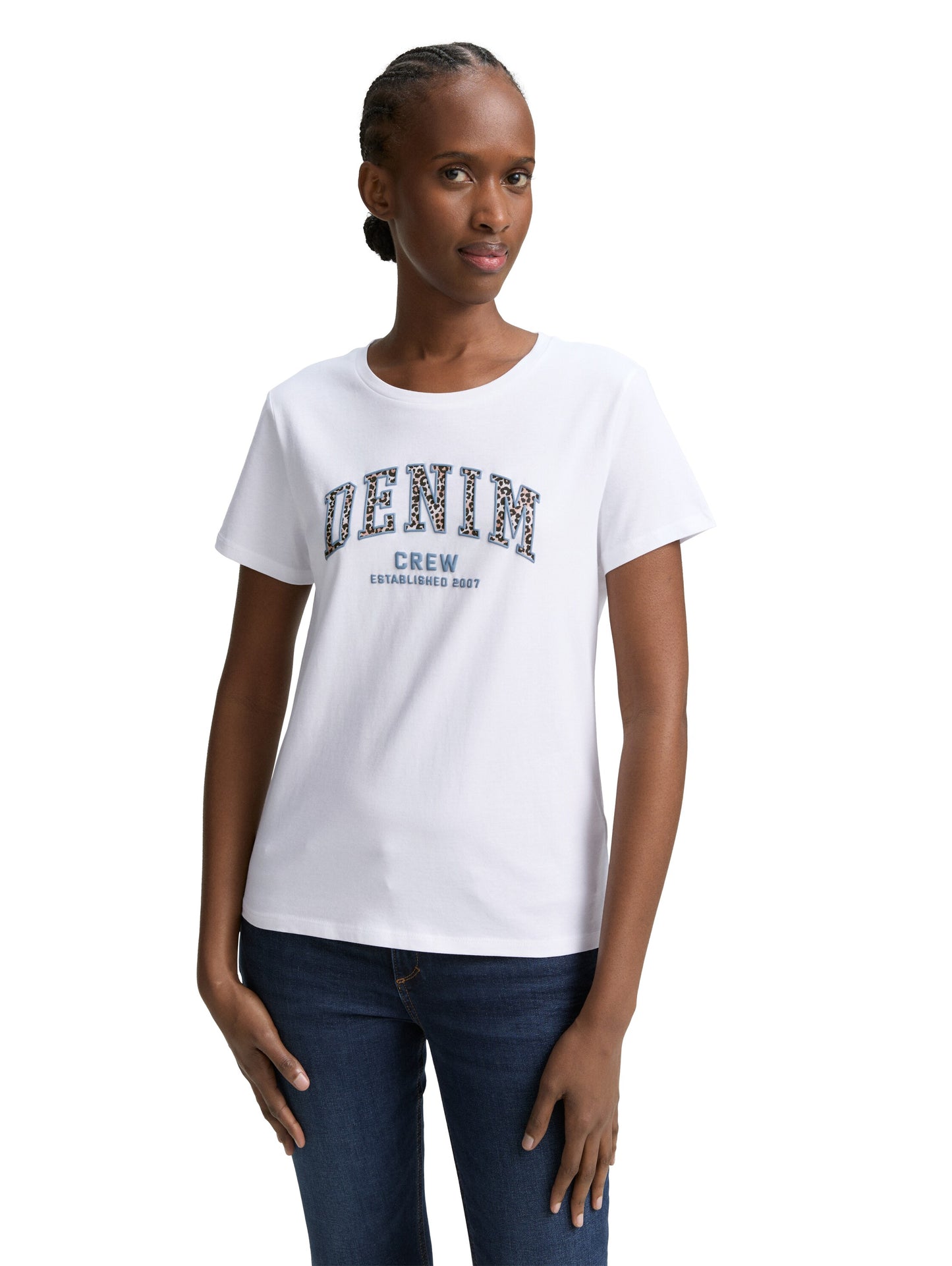 T-Shirt mit Leo-Print