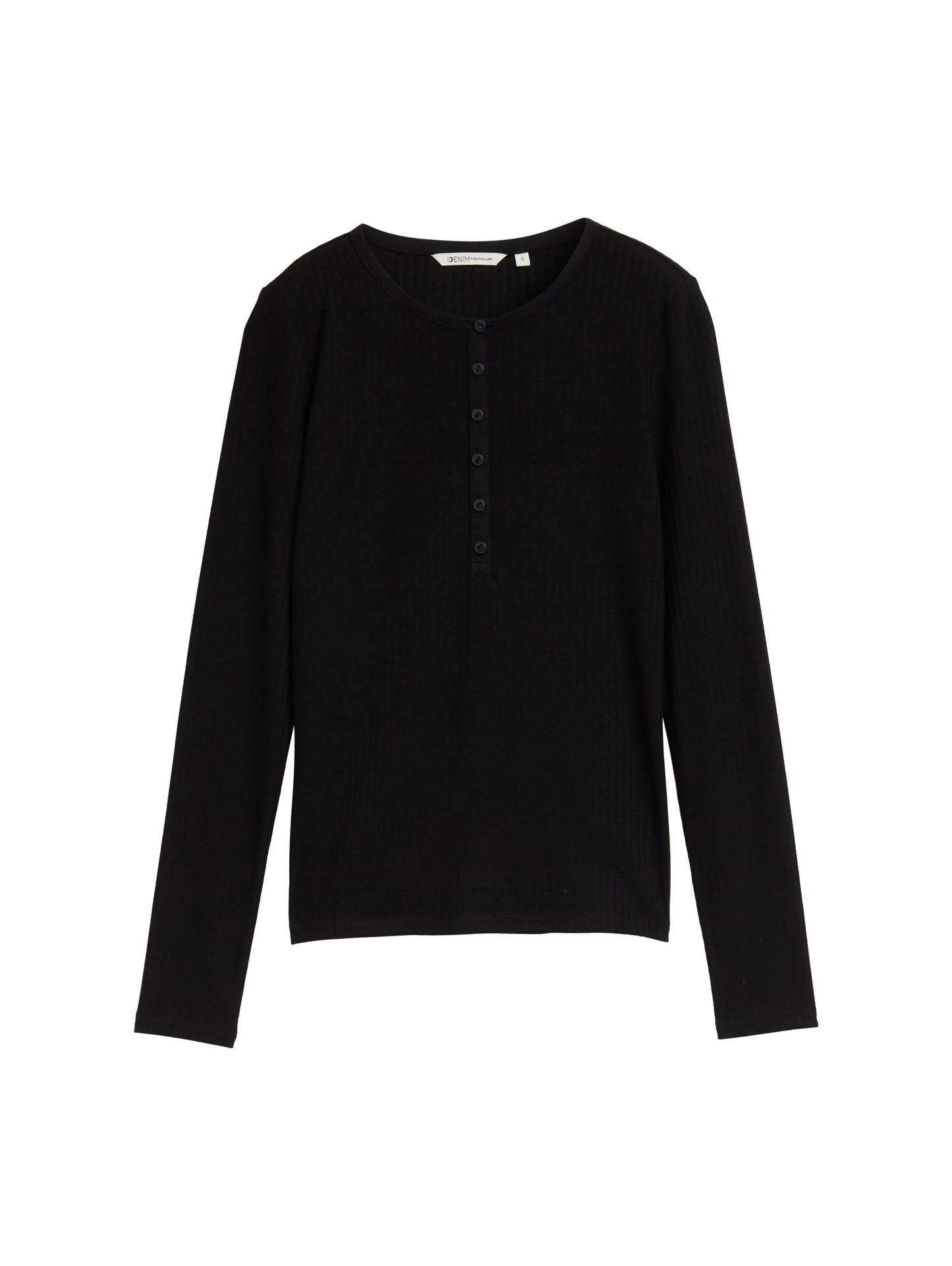 Ripp Henley Langarmshirt