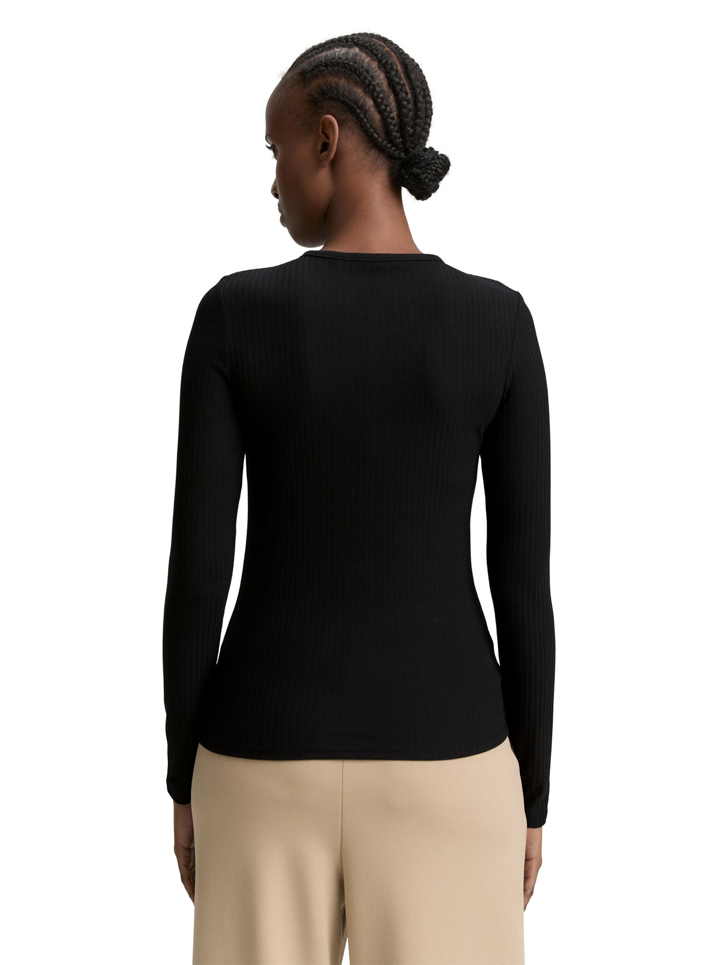 Ripp Henley Langarmshirt