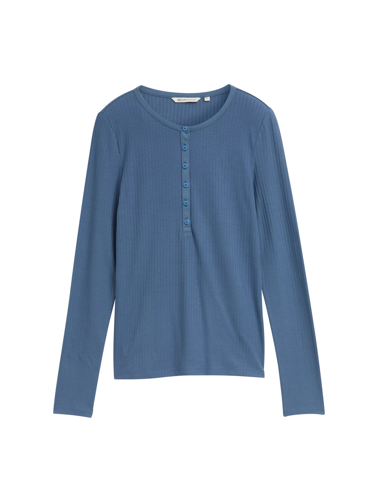 Ripp Henley Langarmshirt