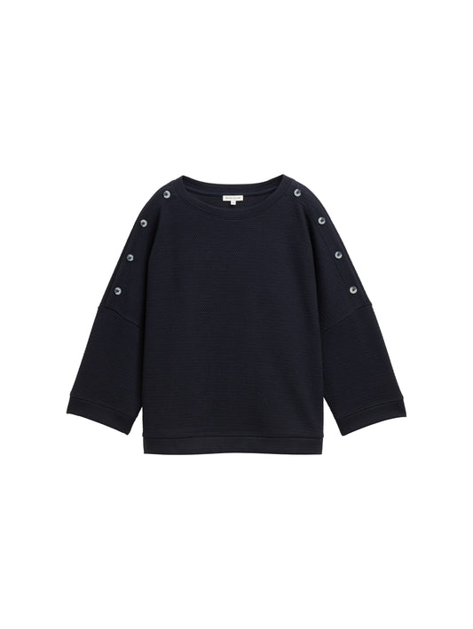 Sweatshirt mit Knopf-Details
