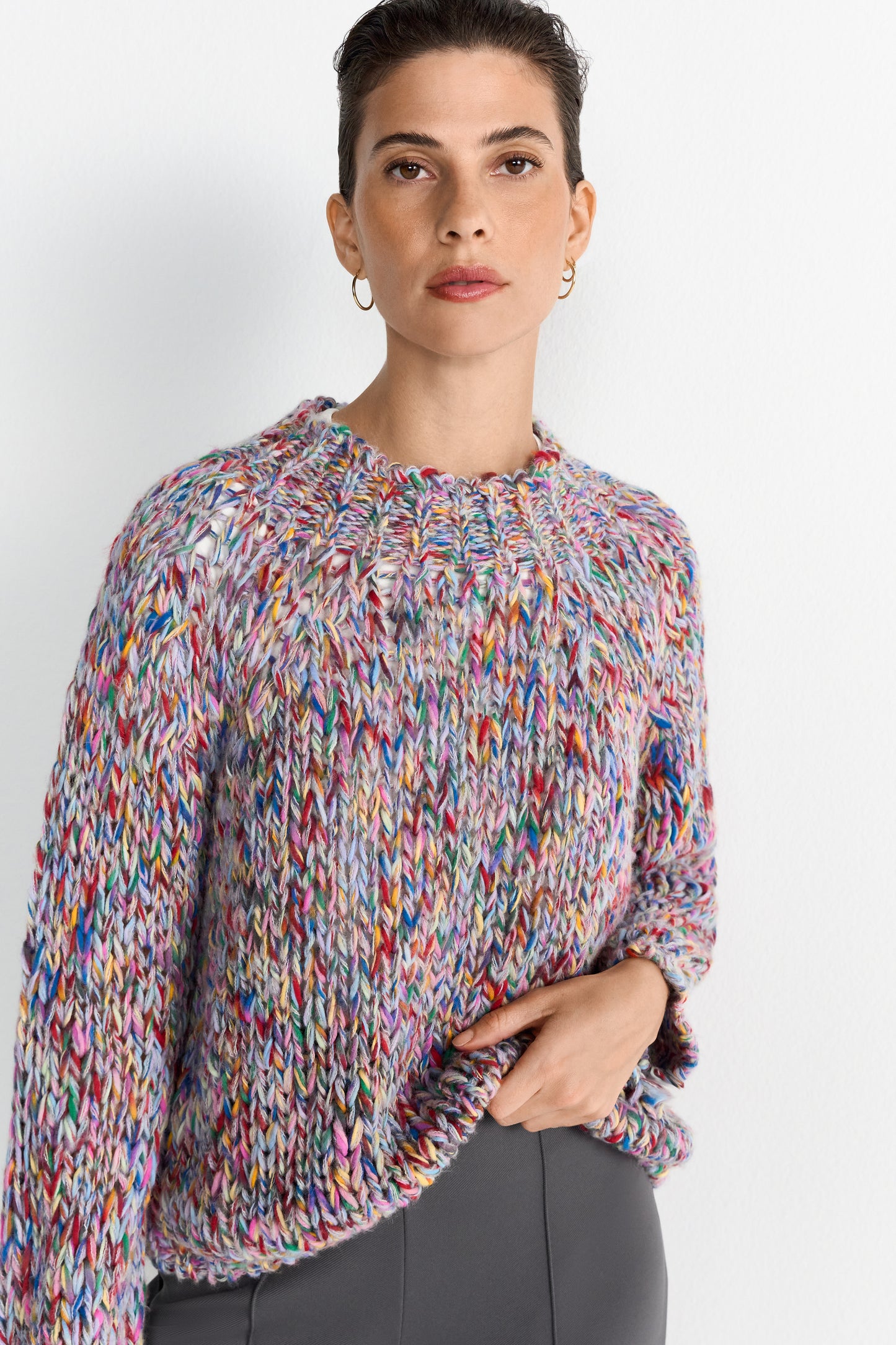 Multicoloured Mock Neck