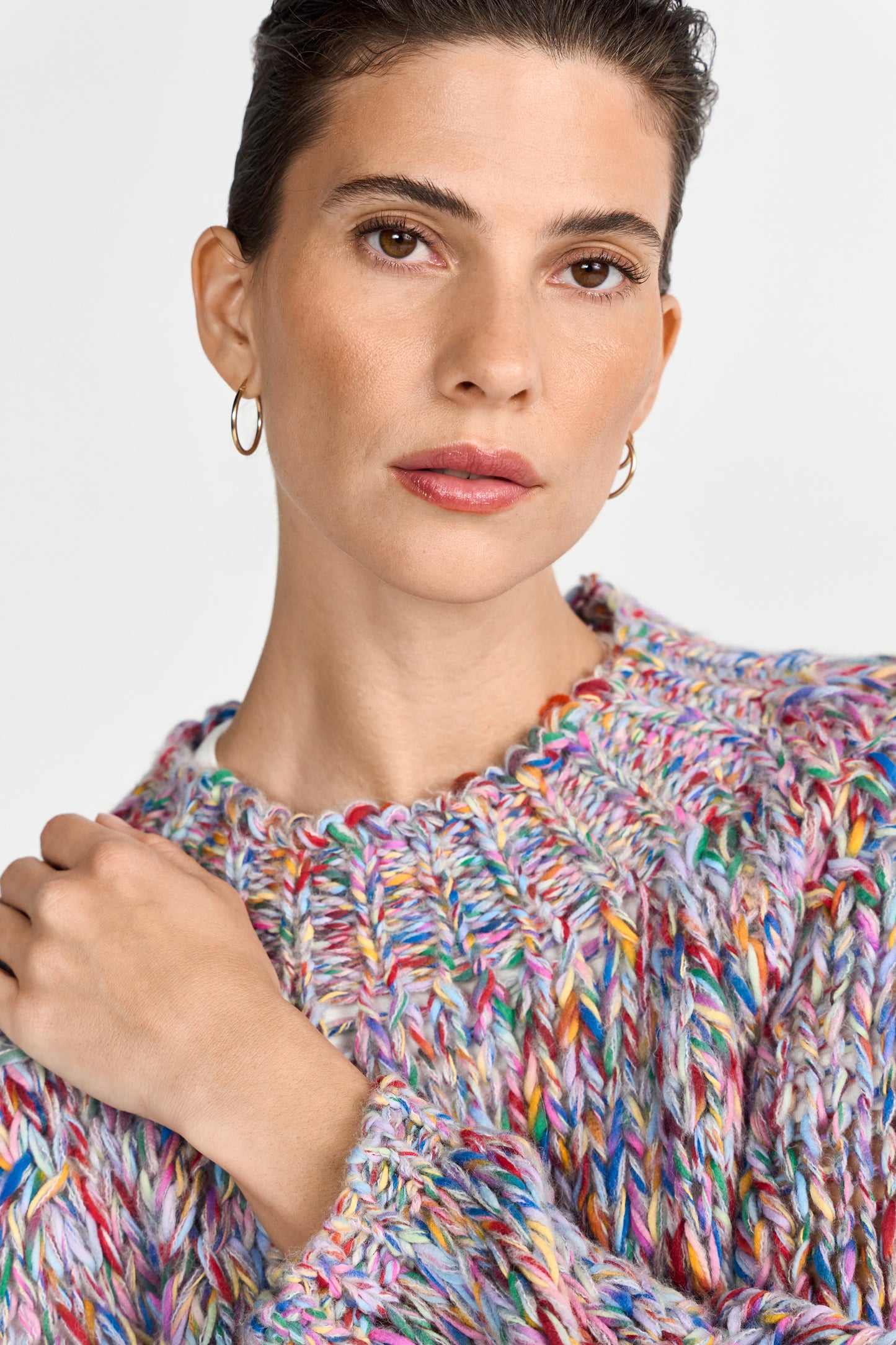 Multicoloured Mock Neck