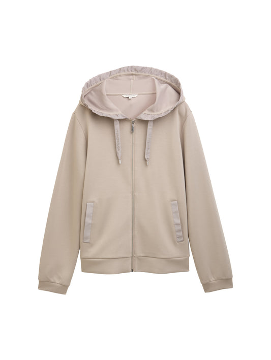 Hoodie Sweatjacke aus Scuba