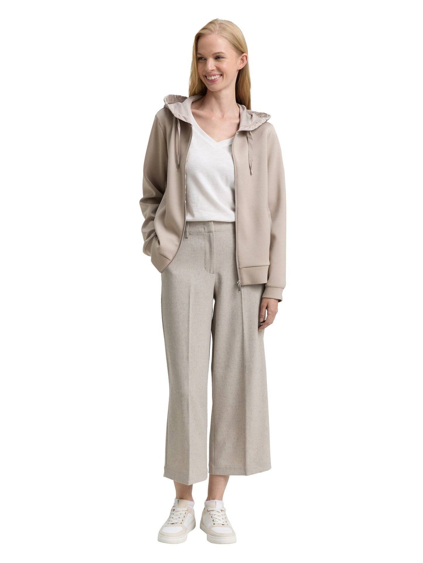 Hoodie Sweatjacke aus Scuba