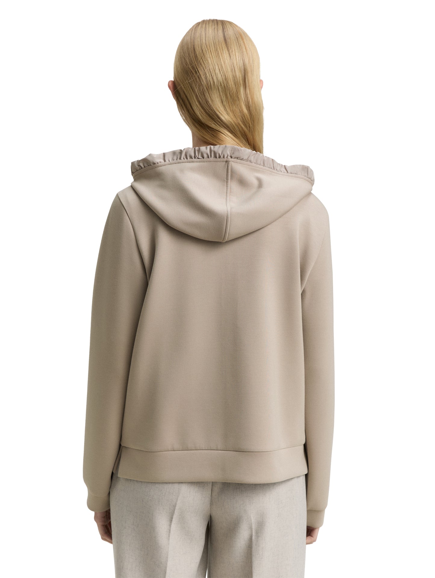 Hoodie Sweatjacke aus Scuba