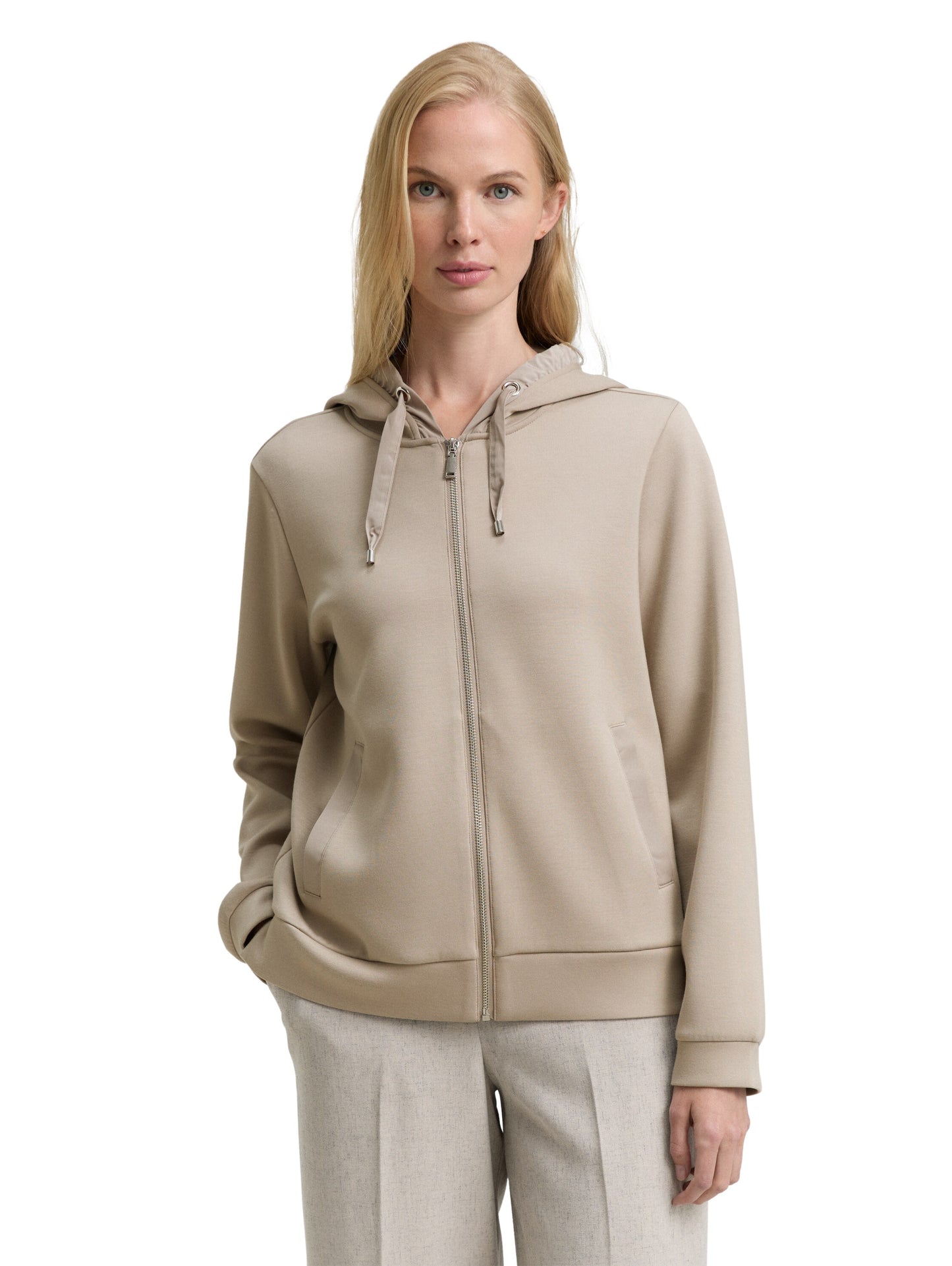 Hoodie Sweatjacke aus Scuba