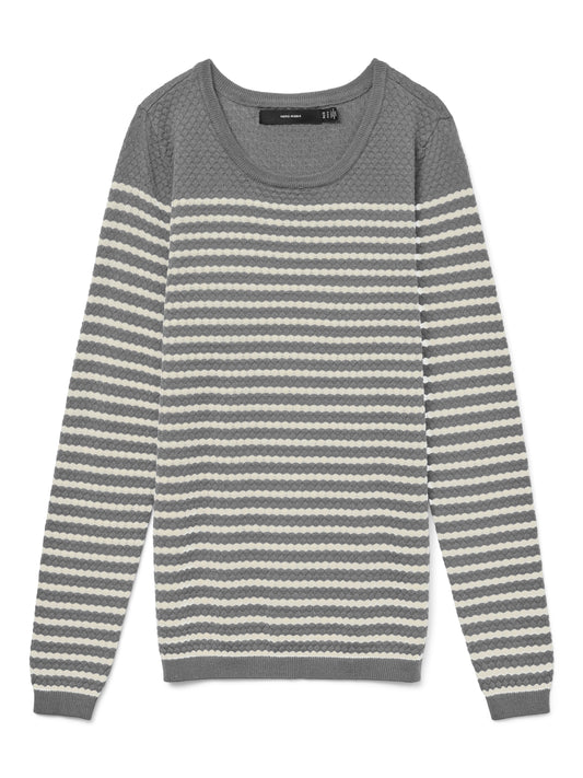 VMCARE STRUCTURE LS O-NECK BLOU NOOS