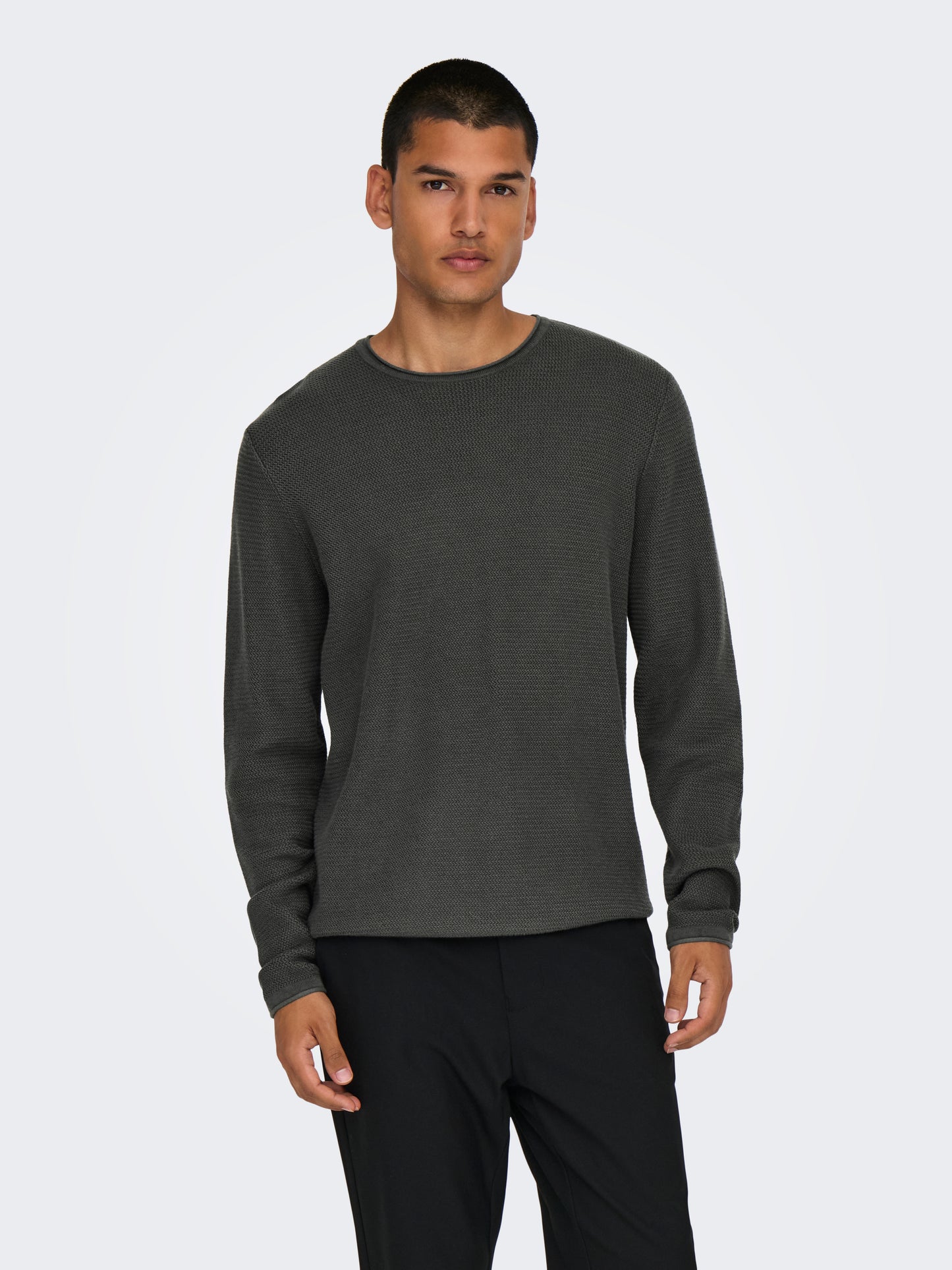 ONSERIC REG 12 STRUC CREW KNIT NOOS