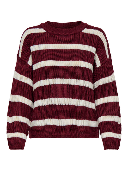 JDYJUSTY L/S STRIPE PULLOVER KNT NOOS
