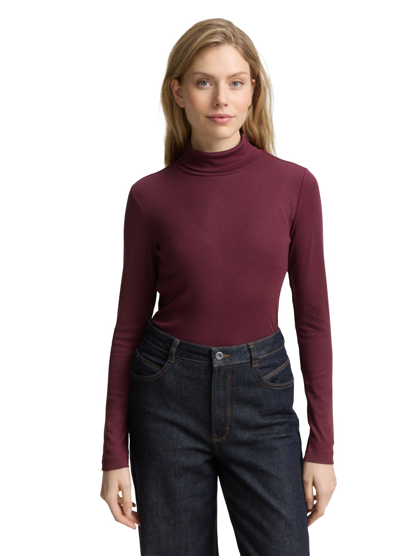 Langarmshirt mit Rollkragen