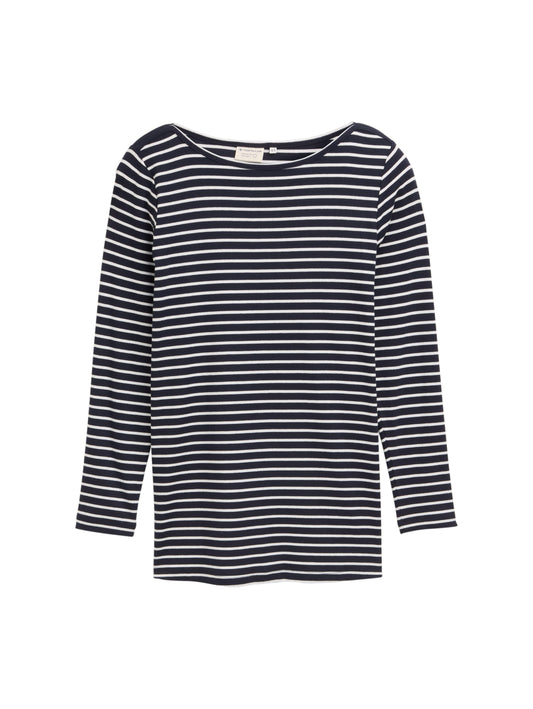 Plus Size - Langarmshirt mit Streifenmuster