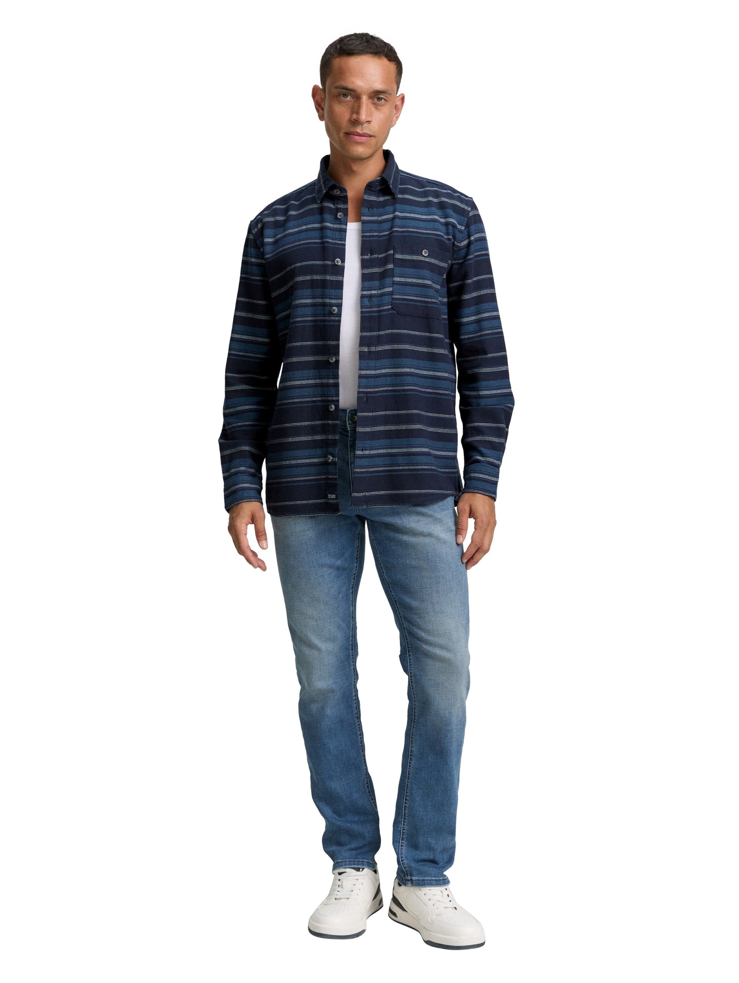 Comfort Fit Hemd mit Streifenmuster