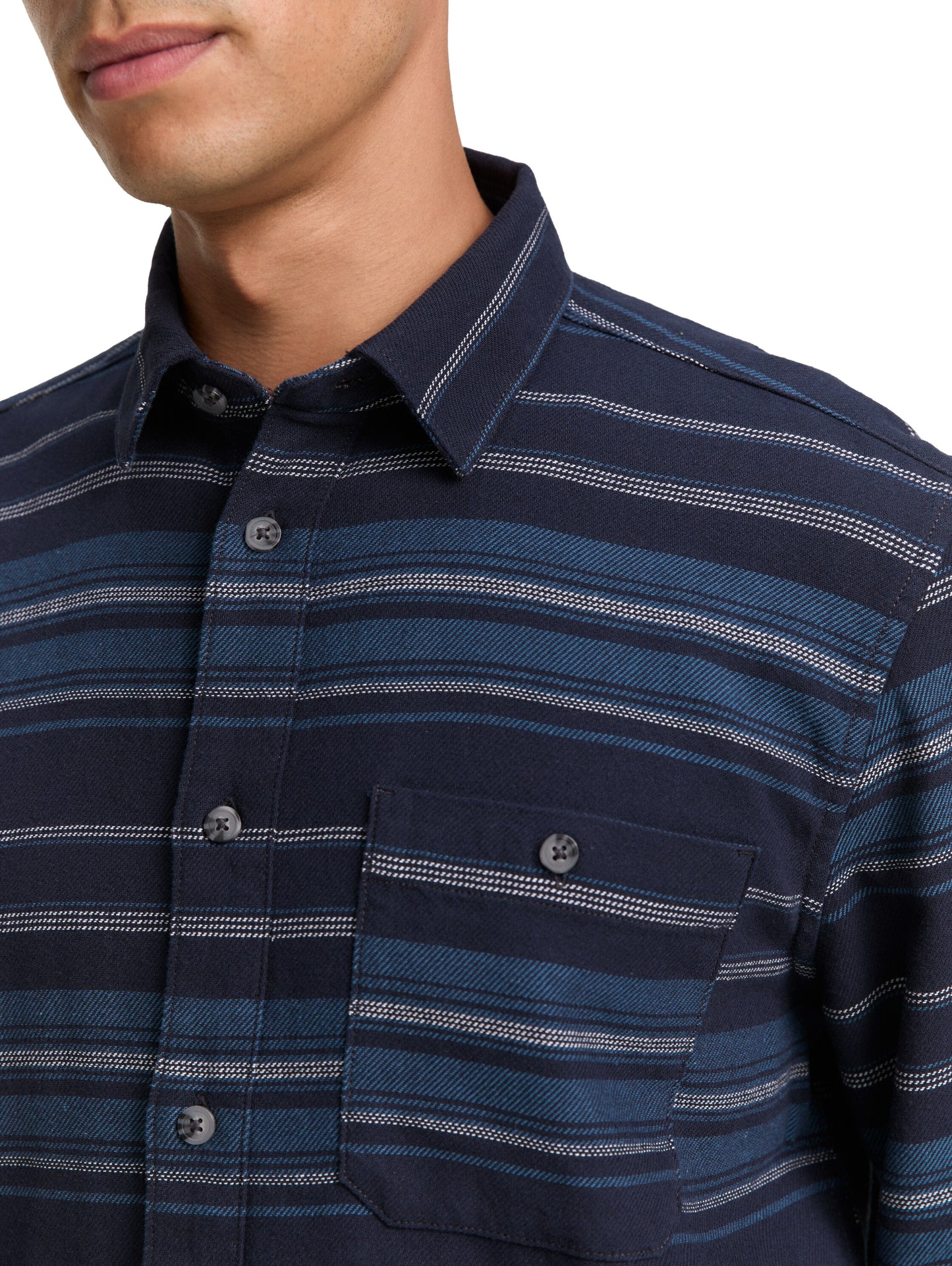 Comfort Fit Hemd mit Streifenmuster