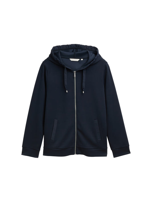 Plus Size - Hoodie Sweatjacke aus Scuba