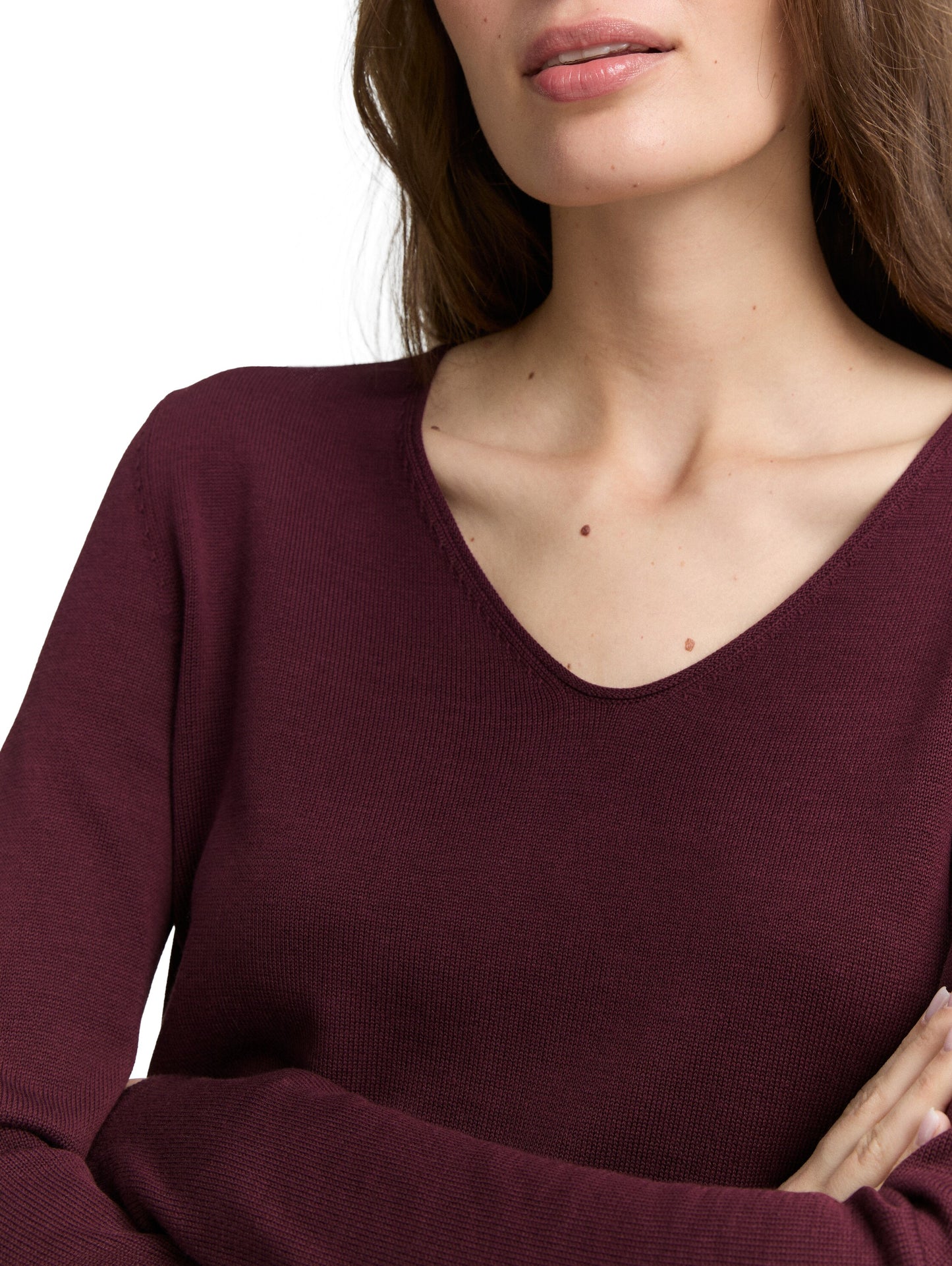 Strickpullover mit V-Ausschnitt