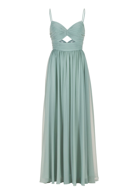 Chiffonkleid mit Cut-Out Detail und feiner Raffung