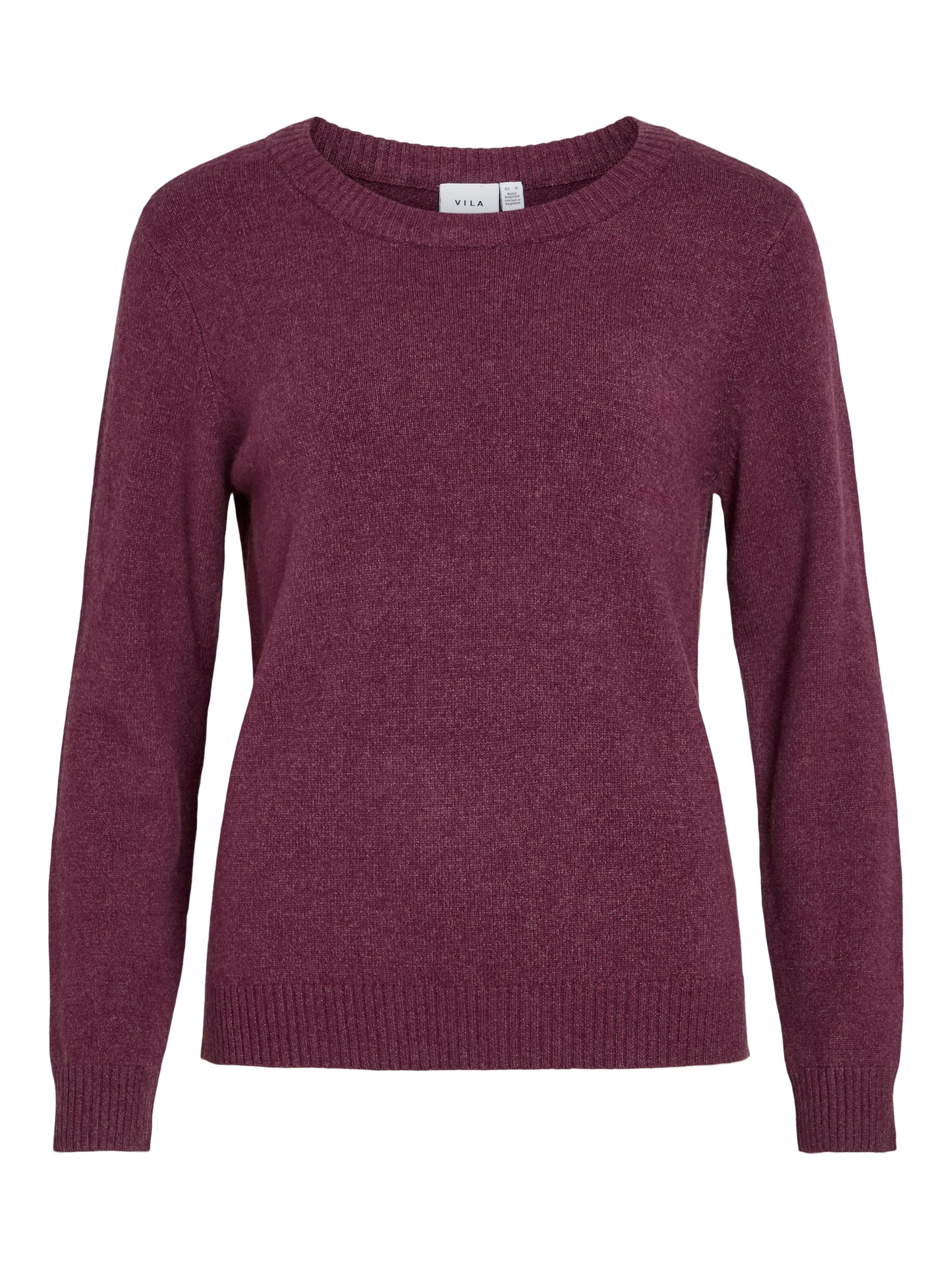VIRIL O-NECK L/S  KNIT TOP - NOOS