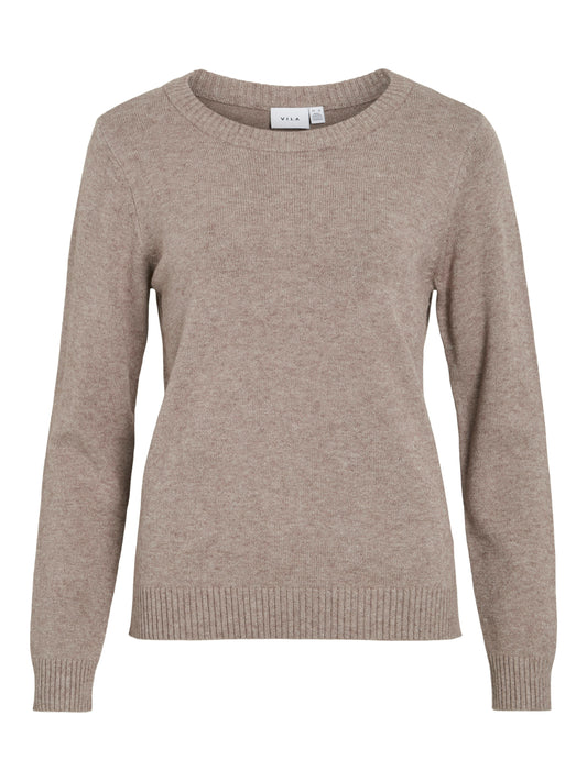 VIRIL O-NECK L/S  KNIT TOP - NOOS