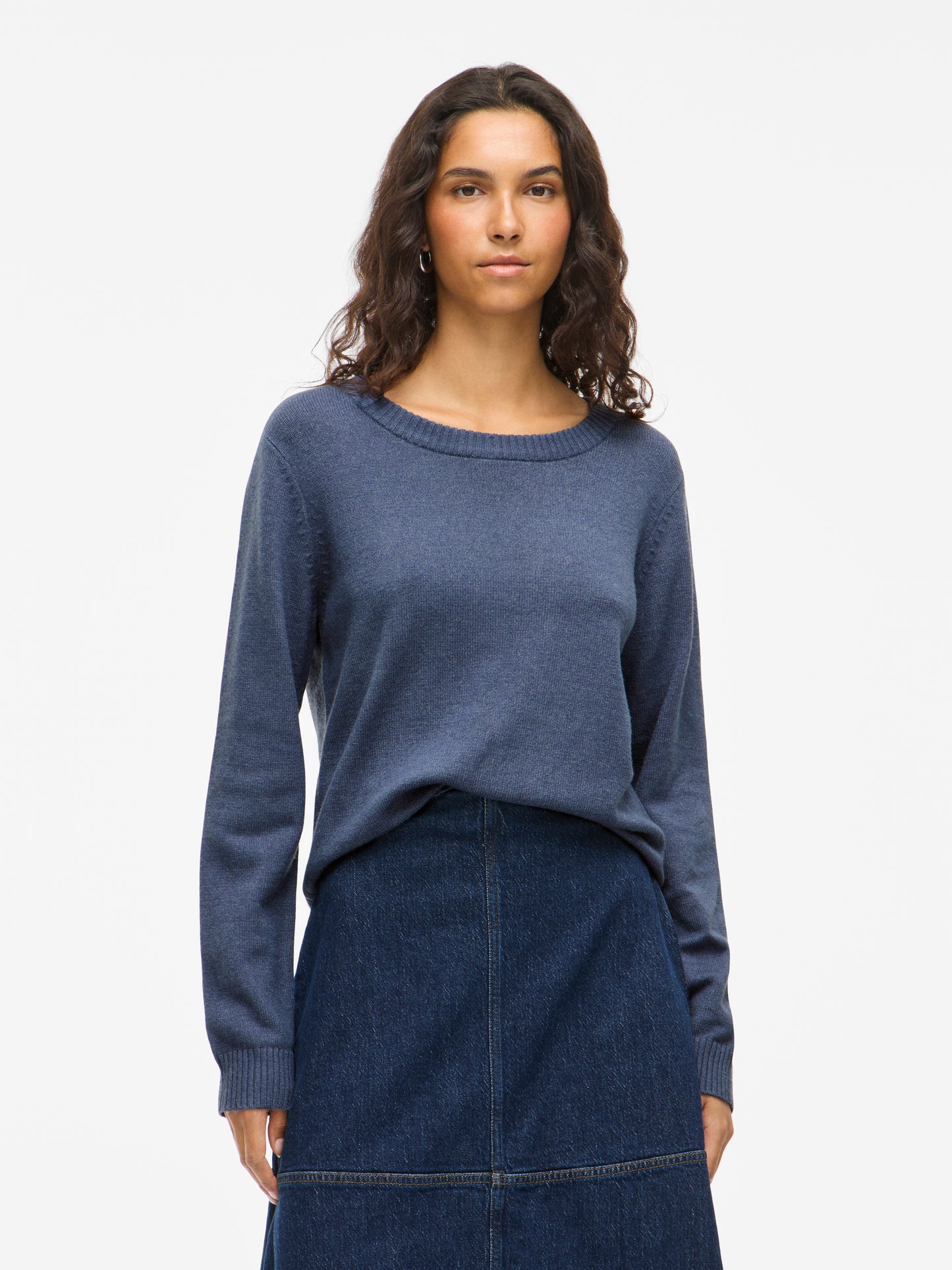 VIRIL O-NECK L/S  KNIT TOP - NOOS