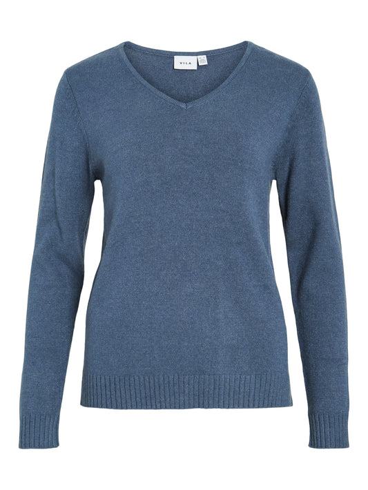VIRIL V-NECK L/S  KNIT TOP - NOOS