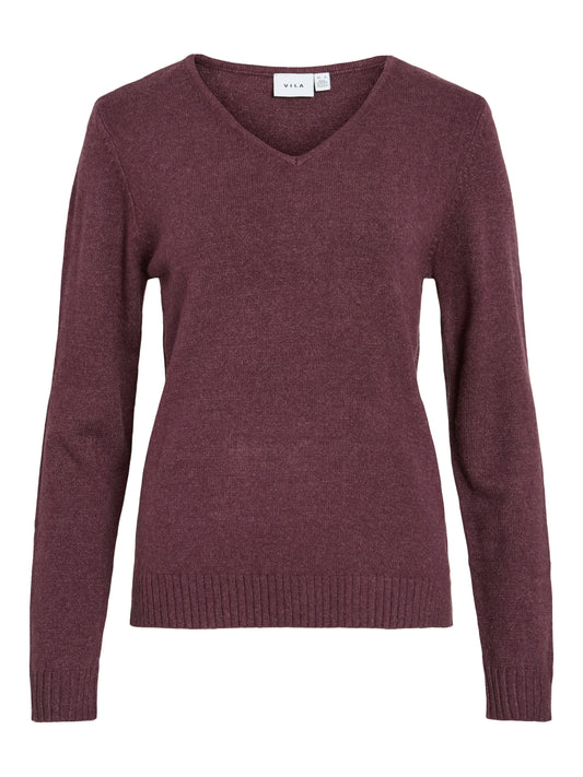 VIRIL V-NECK L/S  KNIT TOP - NOOS