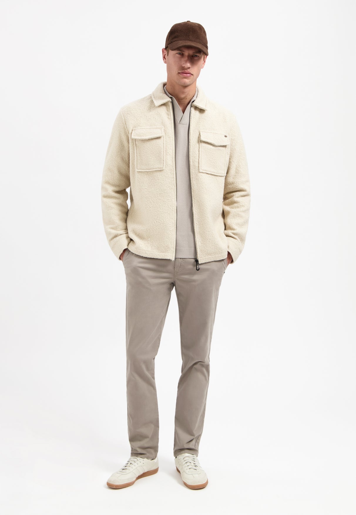 Overshirt Zipper Wool look