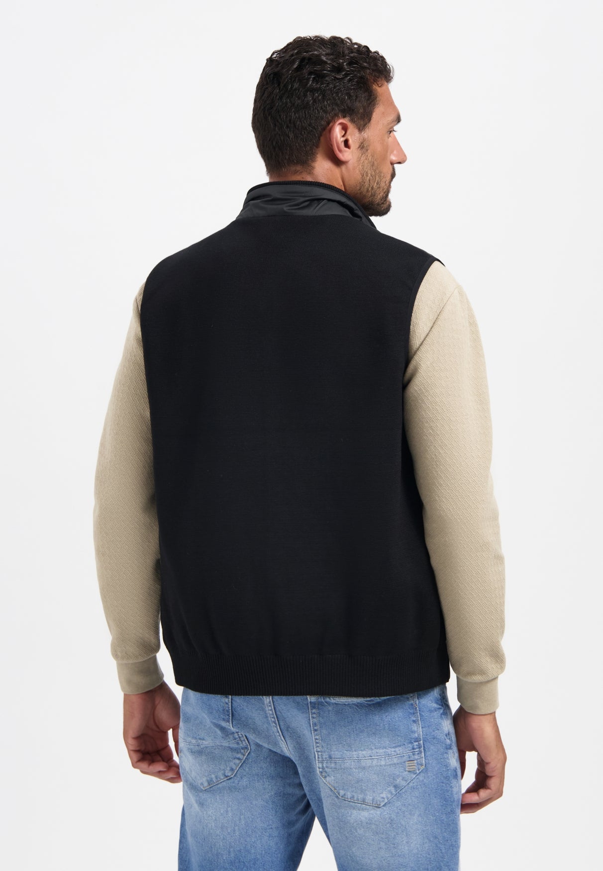 Bodywarmer Padded Sealed Mix With Knit