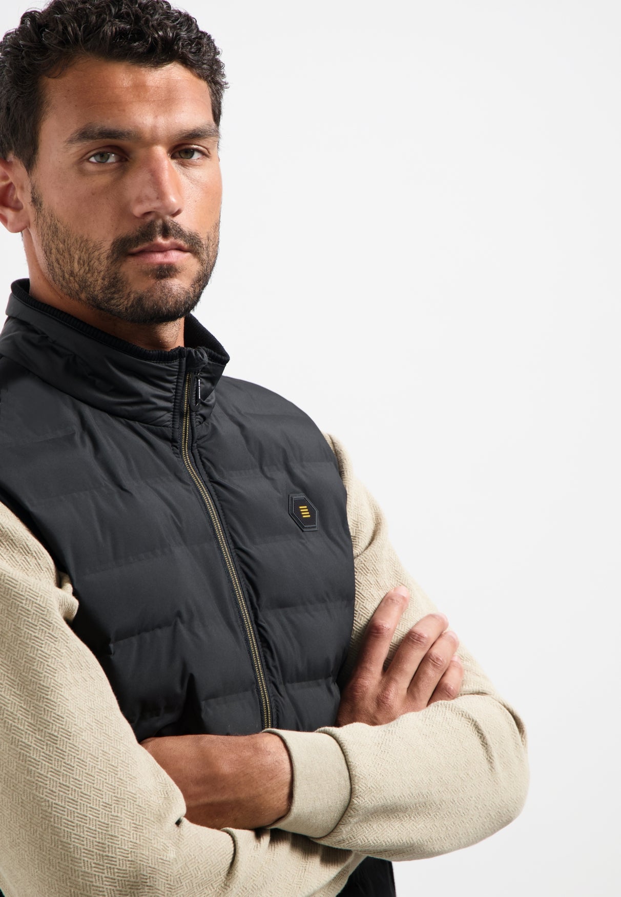 Bodywarmer Padded Sealed Mix With Knit