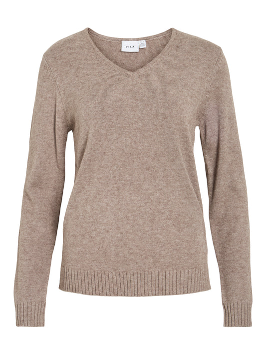 VIRIL V-NECK L/S  KNIT TOP - NOOS