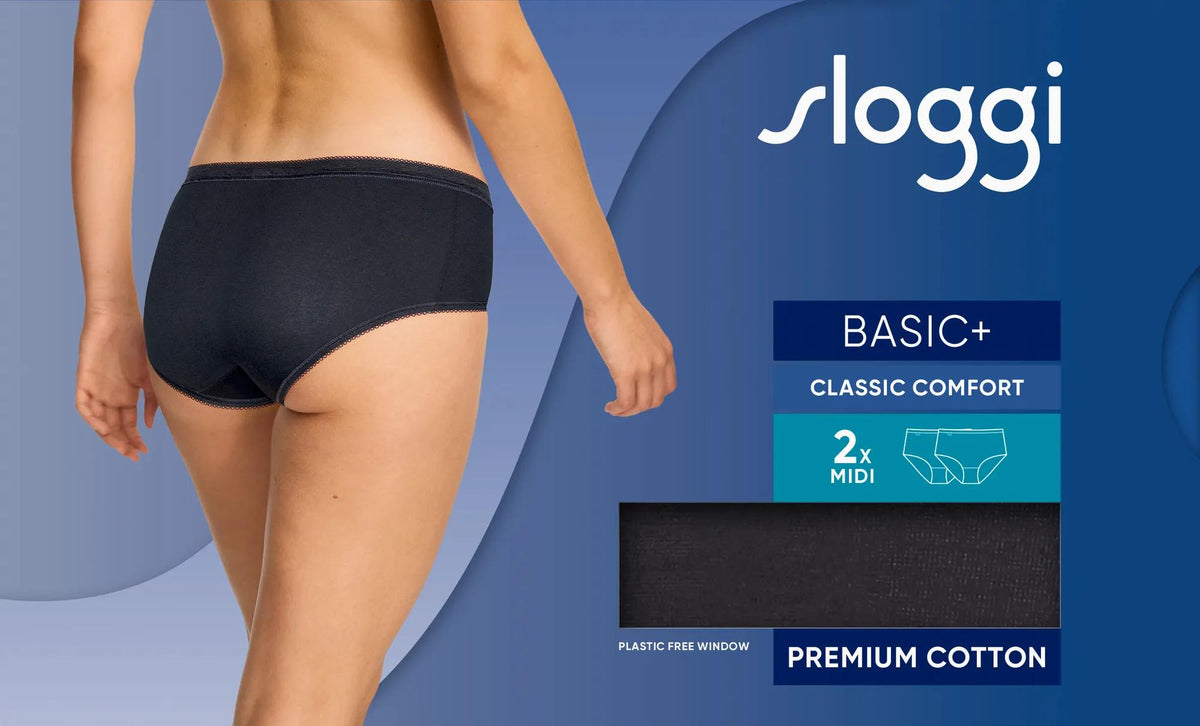 sloggi Basic+ Midi 2P