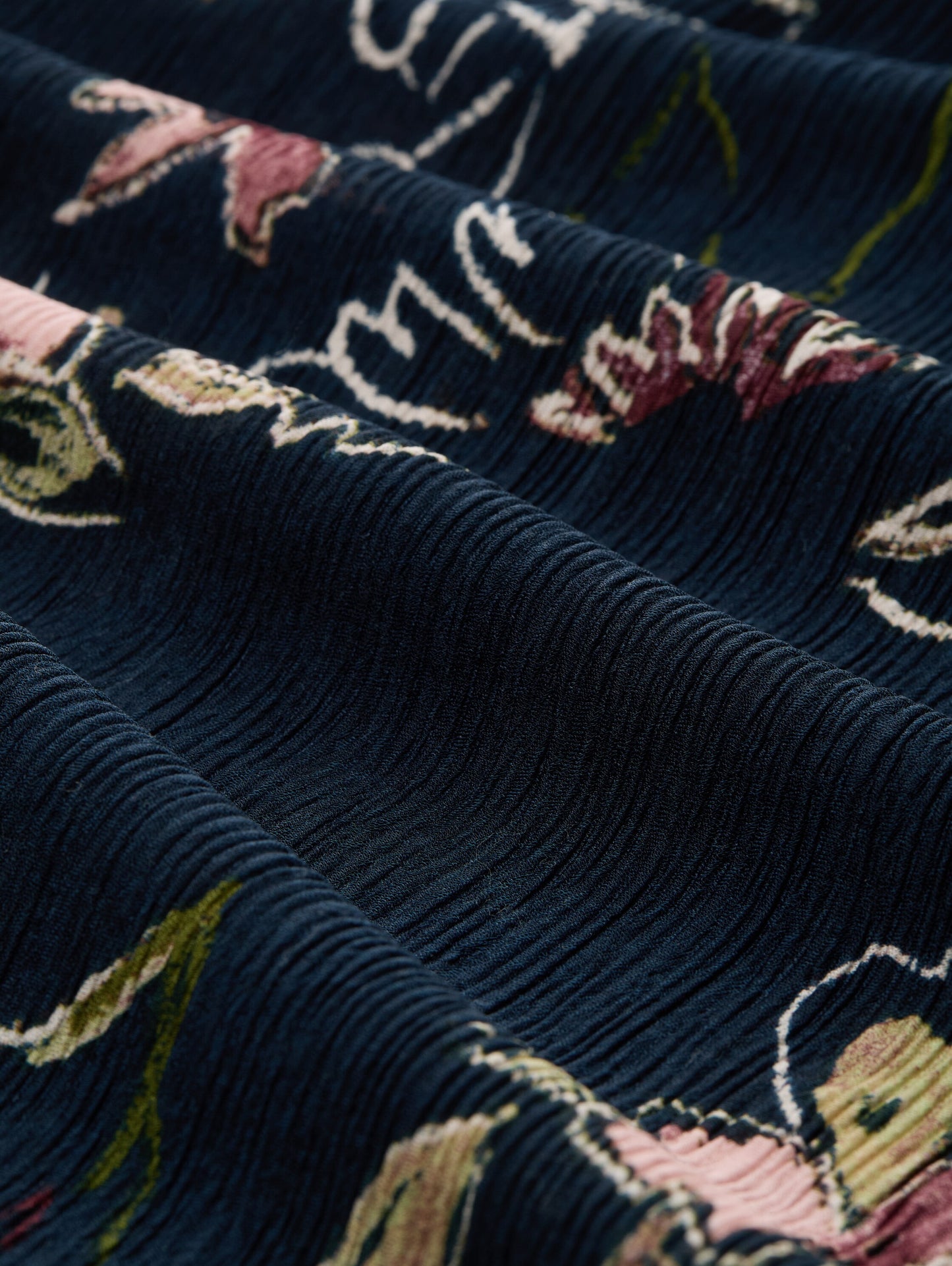 Crinkle Blusenshirt mit Blumenmuster