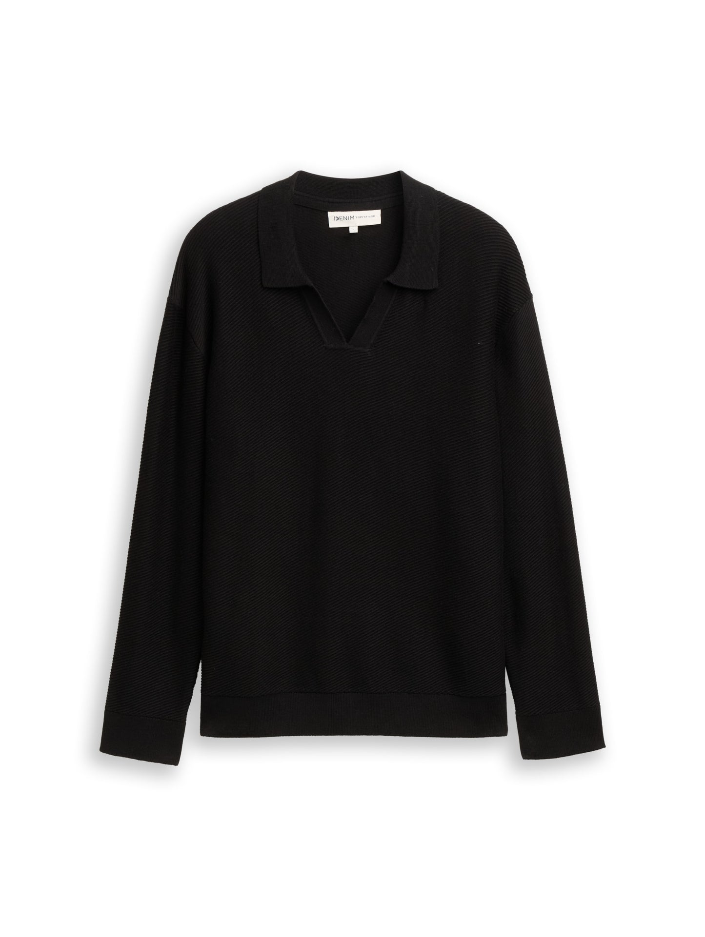 Relaxed Fit Strick-Poloshirt