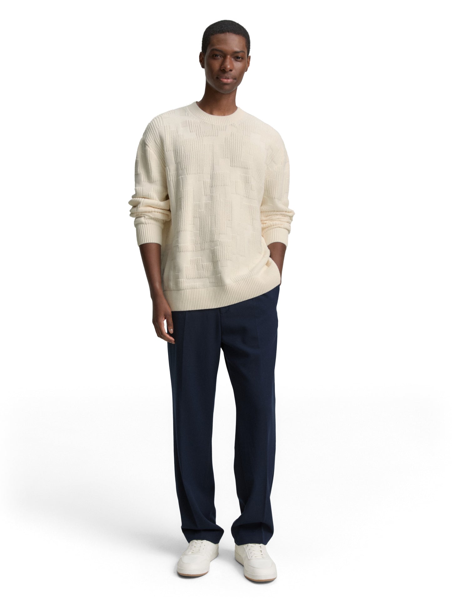 Loose Fit Strickpullover mit Muster