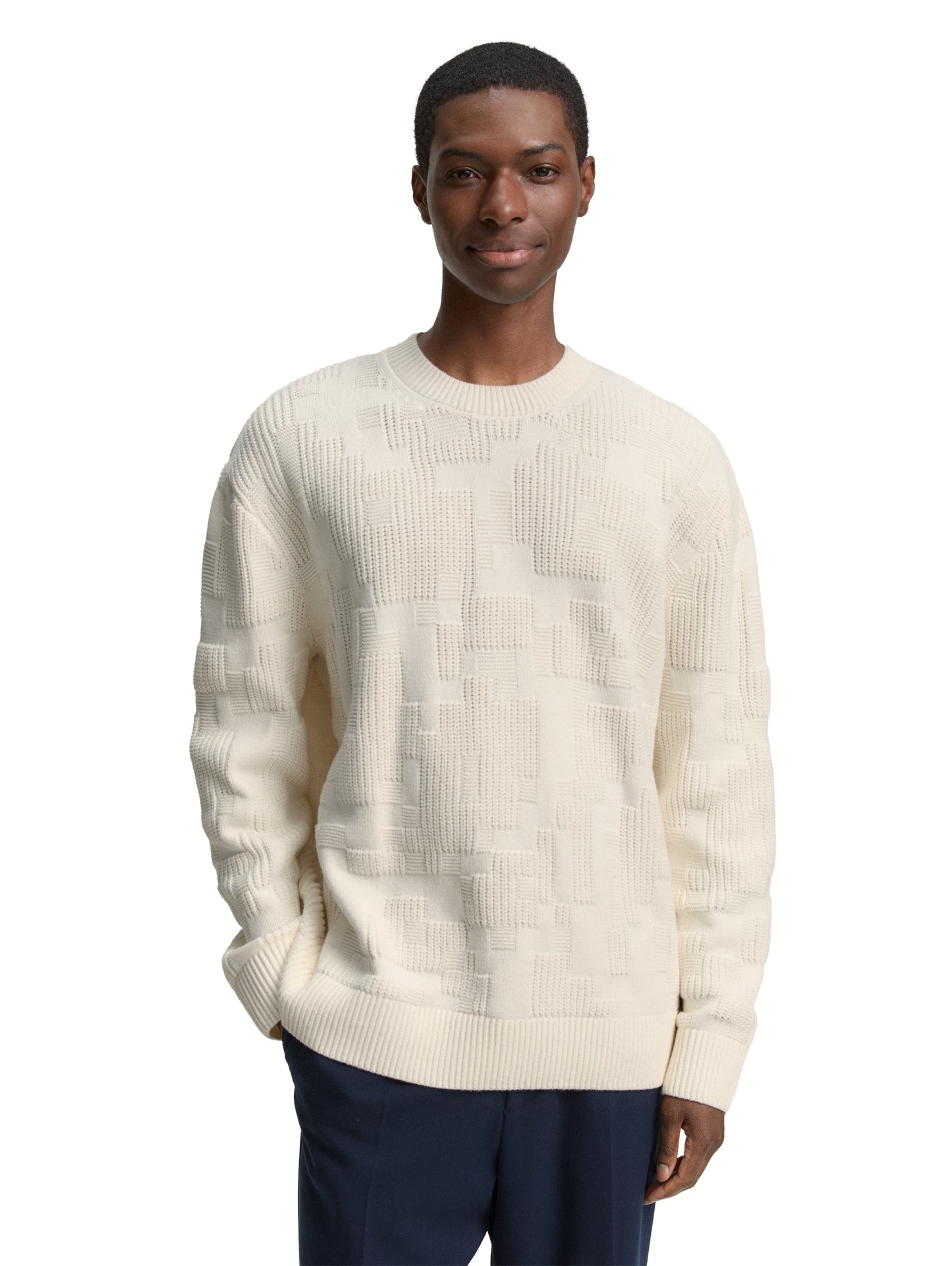 Loose Fit Strickpullover mit Muster