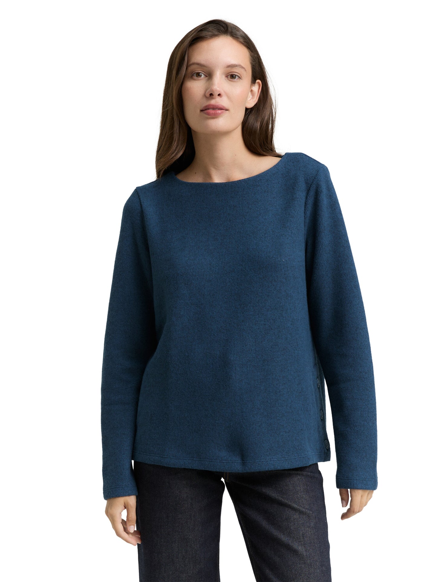 Sweatshirt mit Knopf-Details