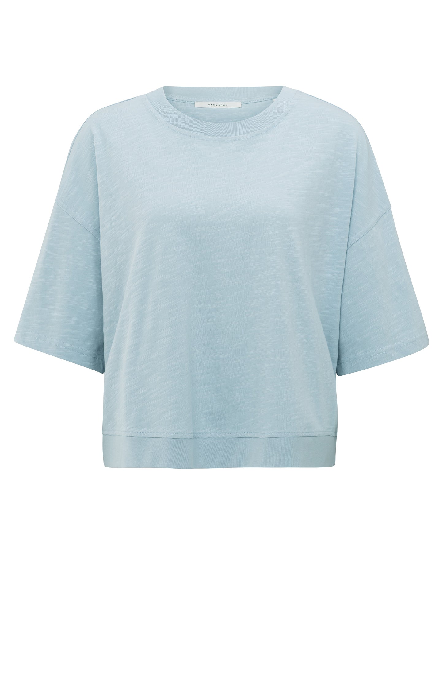T-Shirt mit Slub-Struktur, BABY BLUE