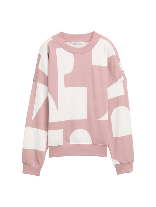 Loose Fit Sweatshirt mit Muster