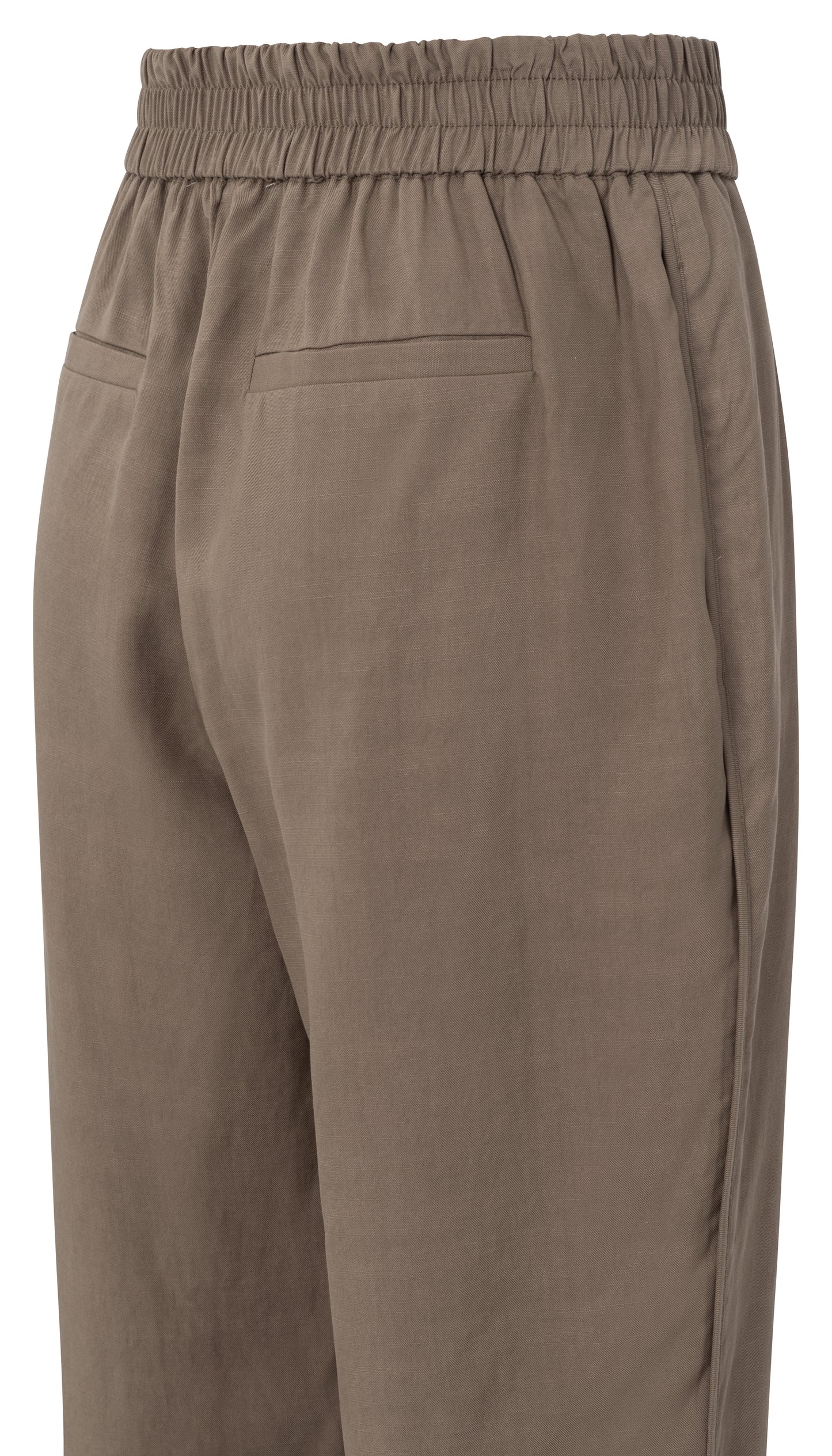 Hose mit elastischem Bund, GREYISH BROWN