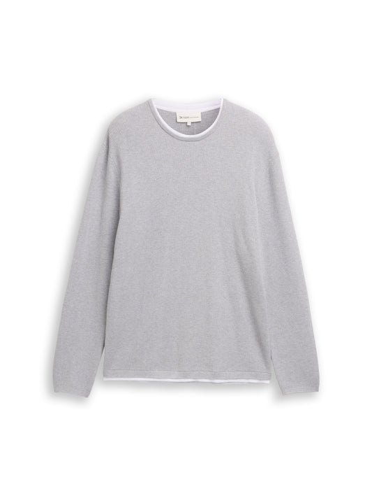 2-in-1 Strickpullover aus Baumwolle