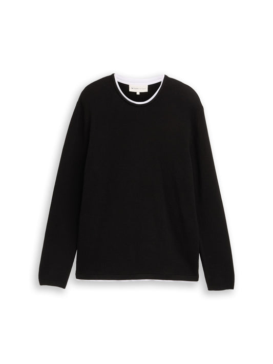 2-in-1 Strickpullover aus Baumwolle