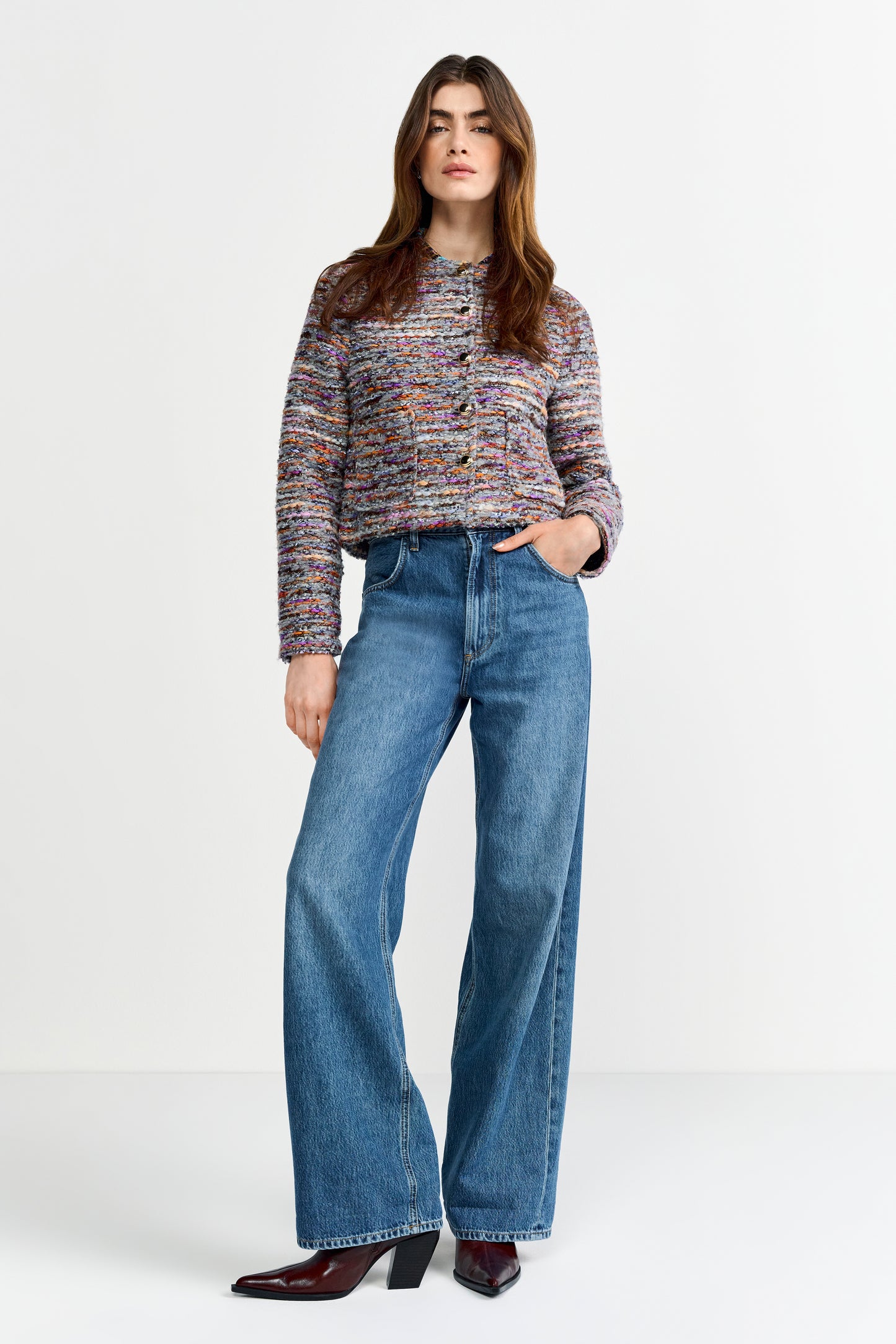 Hooded Bouclé Jacket