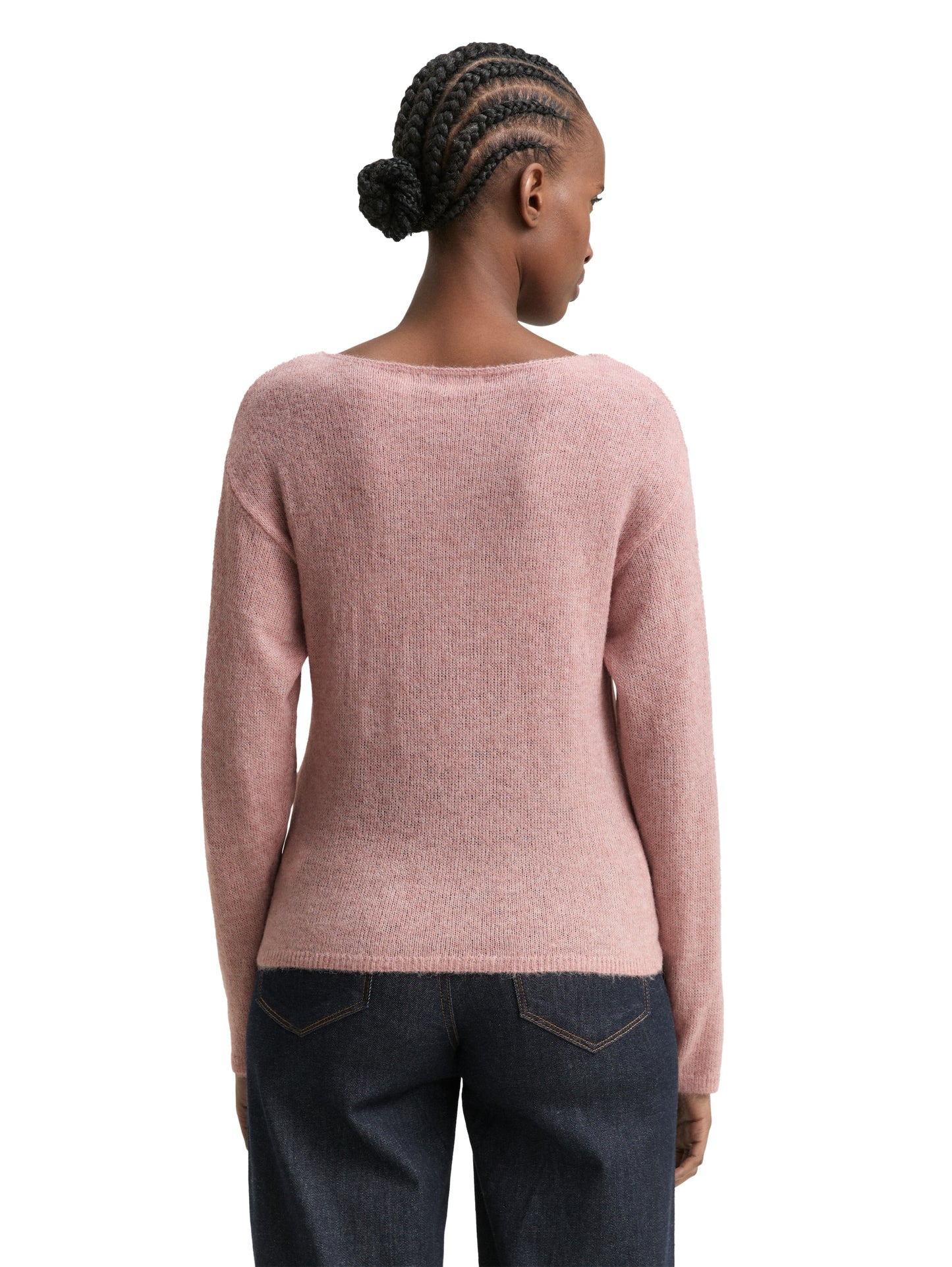Strickpullover mit U-Boot-Ausschnitt