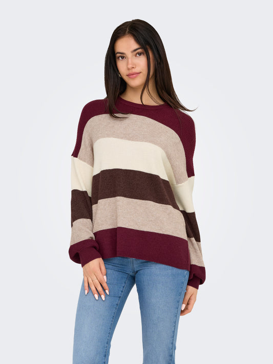 ONLATIA LIFE L/S STRIPE PULLOV KNT NOOS