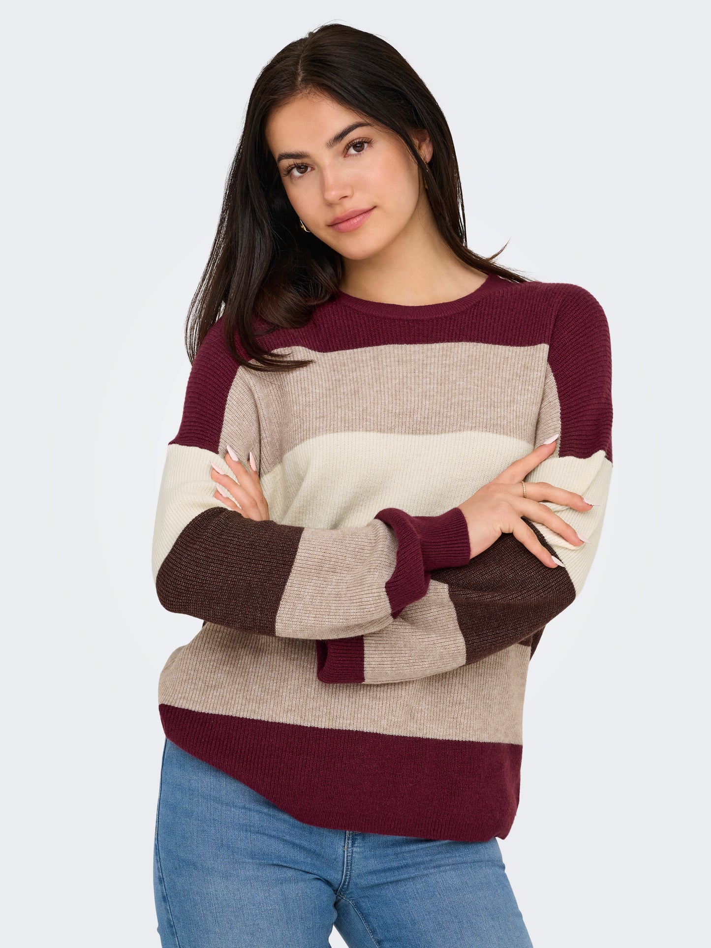 ONLATIA LIFE L/S STRIPE PULLOV KNT NOOS