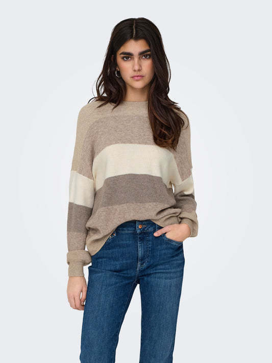 ONLATIA LIFE L/S STRIPE PULLOV KNT NOOS